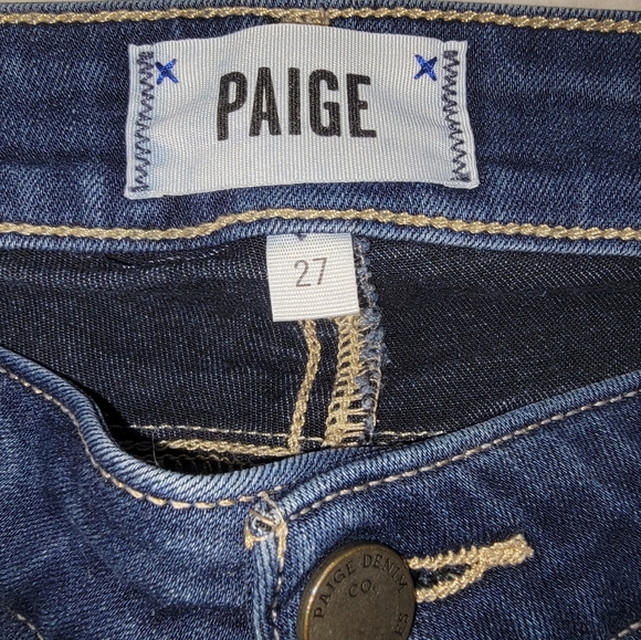 PAIGE Blue Skinny Jeans with Modern Denim Finish - Picture 2 of 12
